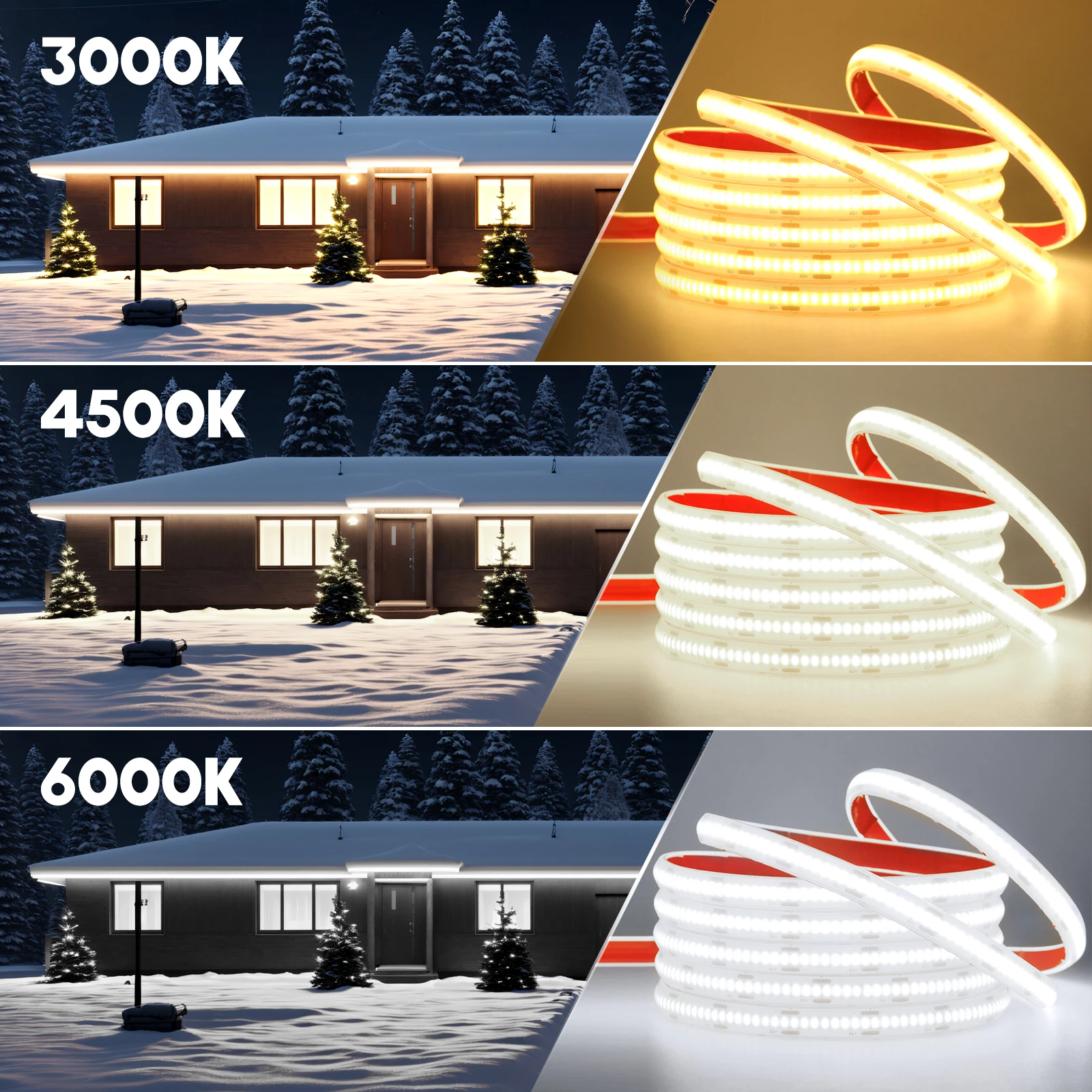 Tira de luces LED COB USB resistente al agua IP68, 5V, 320LED, cinta Flexible de alto brillo con interruptor atenuador de 10mm de ancho para iluminación exterior - imagen 4