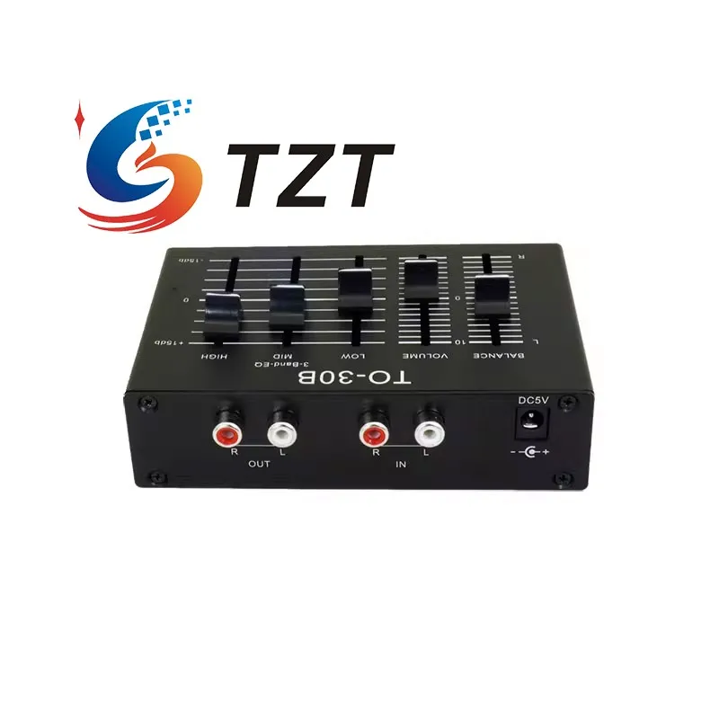 TZT TO-30B tono de Audio estéreo ecualizador de agudos/medios/bajo NE5532 amplificador operacional HiFi fuente de alimentación de refuerzo aislada integrada - imagen 2