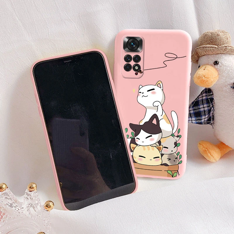 Funda con forma de corazón y flor para Redmi Note 11 11S 4G 11 Pro, bonita funda de silicona suave a prueba de golpes para Redmi Note 11 11Pro - imagen 3