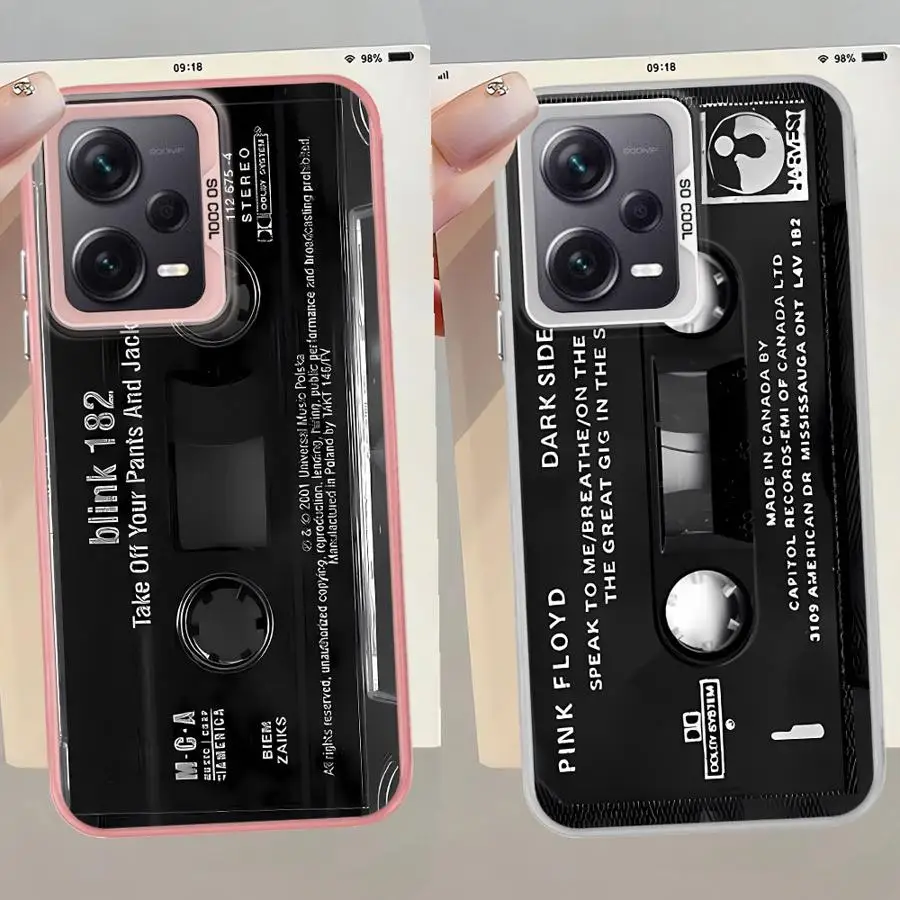 Funda con patrón de cinta de la suerte para Xiaomi Redmi Note 12 13 14 Pro Plus 10 11 Pro 10s 11s, funda suave