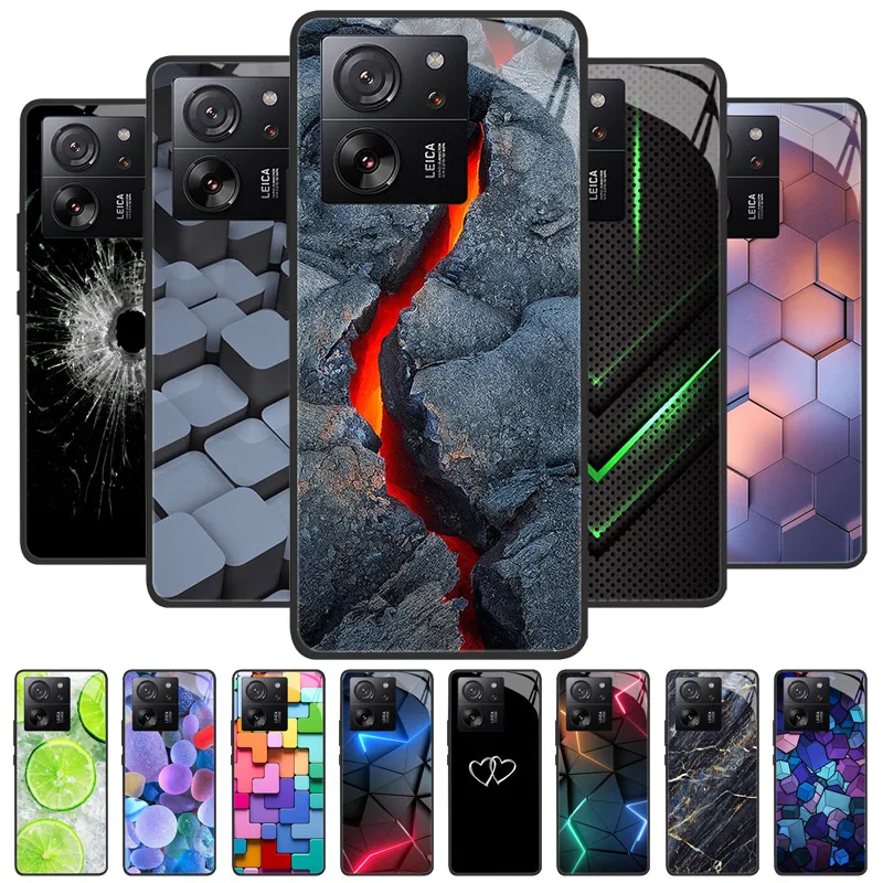 For Xiaomi 13T 13T Pro Case Cover Tempered Glass Case Hard Shockproof Coque Bumper For Xiaomi Mi 13T Pro Mi13T Pro Protect Case