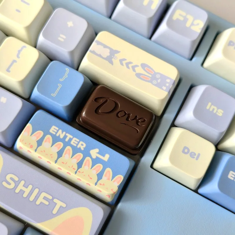 Tecla de punto de Chocolate personalizada hecha a mano, teclado de resina 3D, llave artesanal para teclado mecánico, llave de TAB 1.5u, regalo - imagen 3