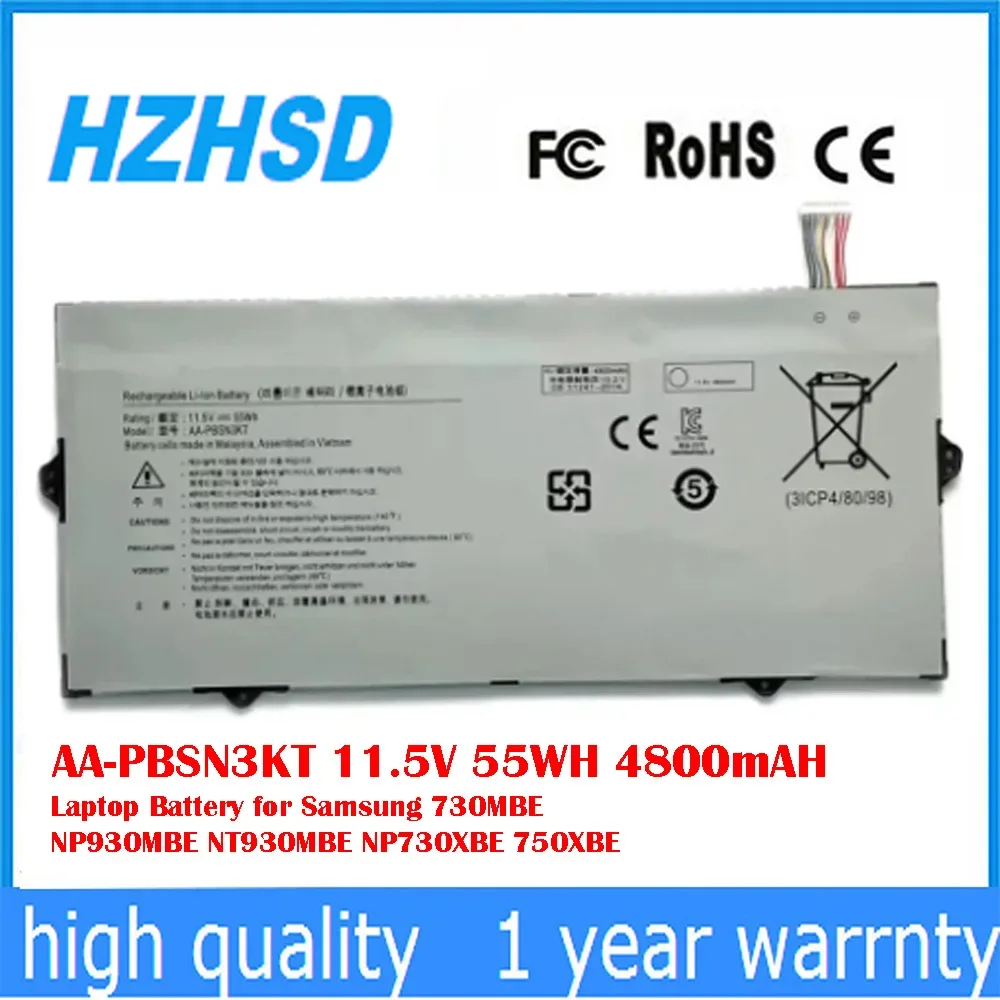 AA-PBSN3KT 11,5 V 55WH 4800mAH batería del ordenador portátil para Samsung 730MBE NP930MBE NT930MBE NP730XBE 750XBE