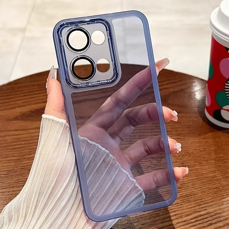 Para Redmi 15C fundas de teléfono transparentes de silicona suave TPU para Redmi 15C película protectora de lente TPU suave cubierta protectora trasera a prueba de golpes