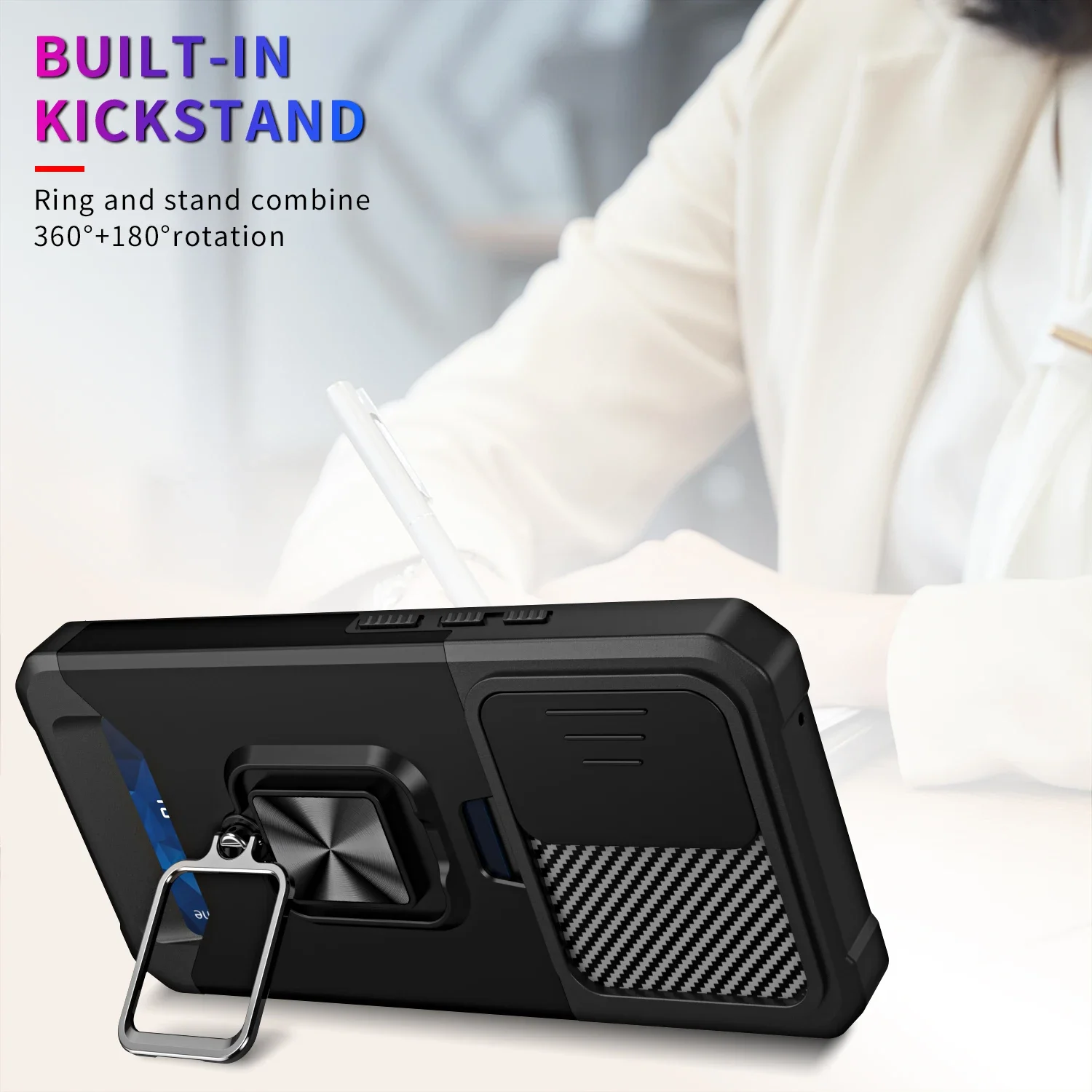 Funda de teléfono Ring Card Swipe para Samsung A23 4g A53 5g A33 5g A03 164mm - imagen 5