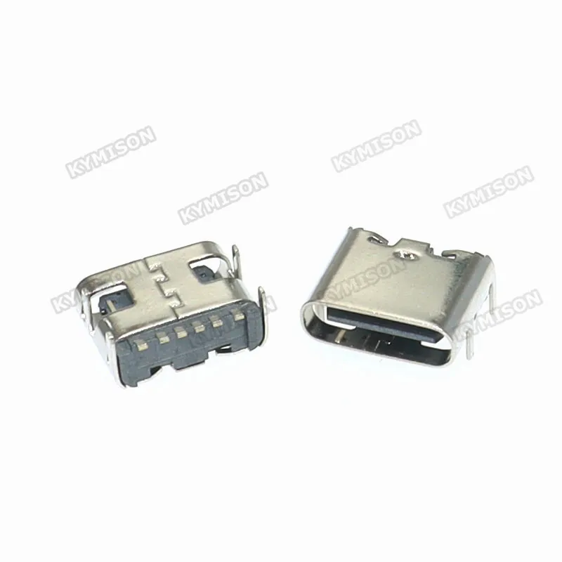 50pcs/lot Type C 6 Pin USB SMT Socket Connector USB 3.1 Type-C Female Placement SMD DIP For PCB design DIY high current charging - imagen 5