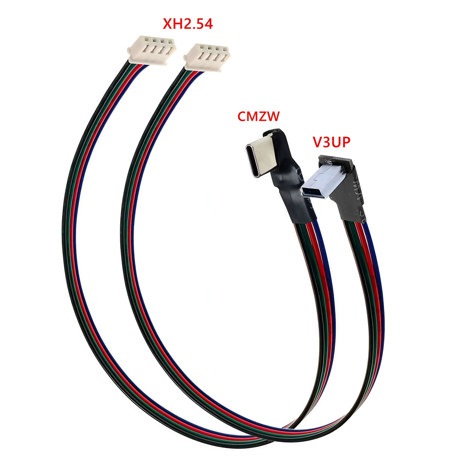 Conector micro mini de enchufe USB tipo c macho hembra de 0,3 M con Cable de línea de Terminal XH2.54-4P, toma USB de alimentación de 4 núcleos, tipo A DIY - imagen 3