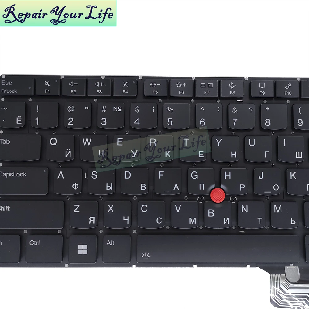 Teclado retroiluminado latino EE. UU. RUS ruso para Lenovo ThinkPad T14S Gen 3 21BR 21BS 21CQ 21CR, teclado para ordenador portátil RU-EN ENG SN21D68484 - imagen 4