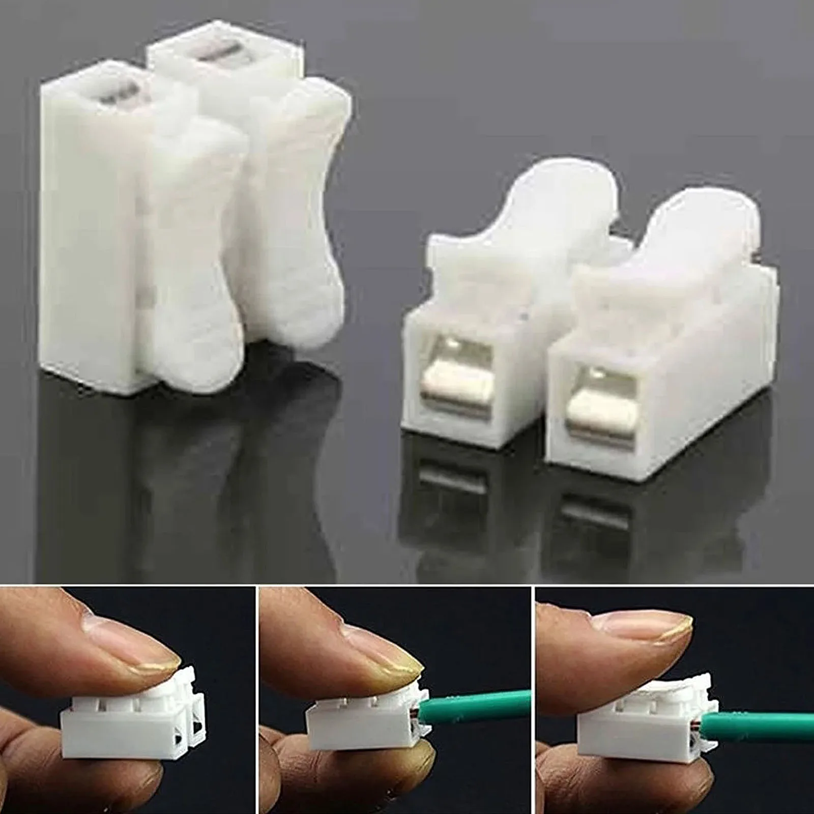 20 piezas sin soldadura, conector de Cable rápido 3P 2P, sin tornillo, abrazadera de resorte de bloque de terminales - imagen 4