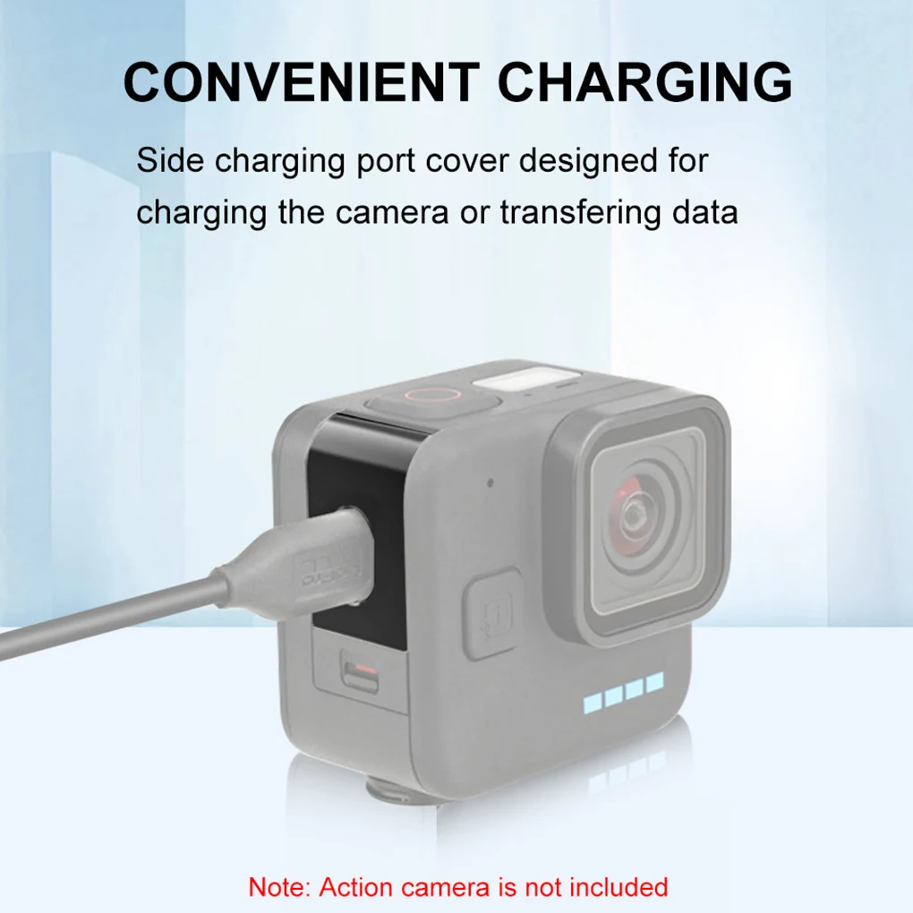 Cover Side Metal Sports Camera CNC Dust-Proof Case USB Covers Universal Replacement for Hero11 Black Mini PU911B - imagen 5