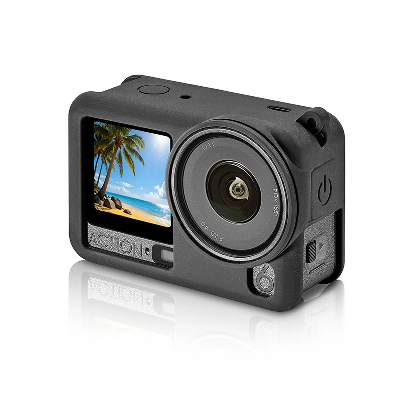 Para DJI OSMO ACTION 6 funda de silicona cubierta protectora de lente Cámara de Acción funda a prueba de polvo con cordón conjunto de accesorios - imagen 2