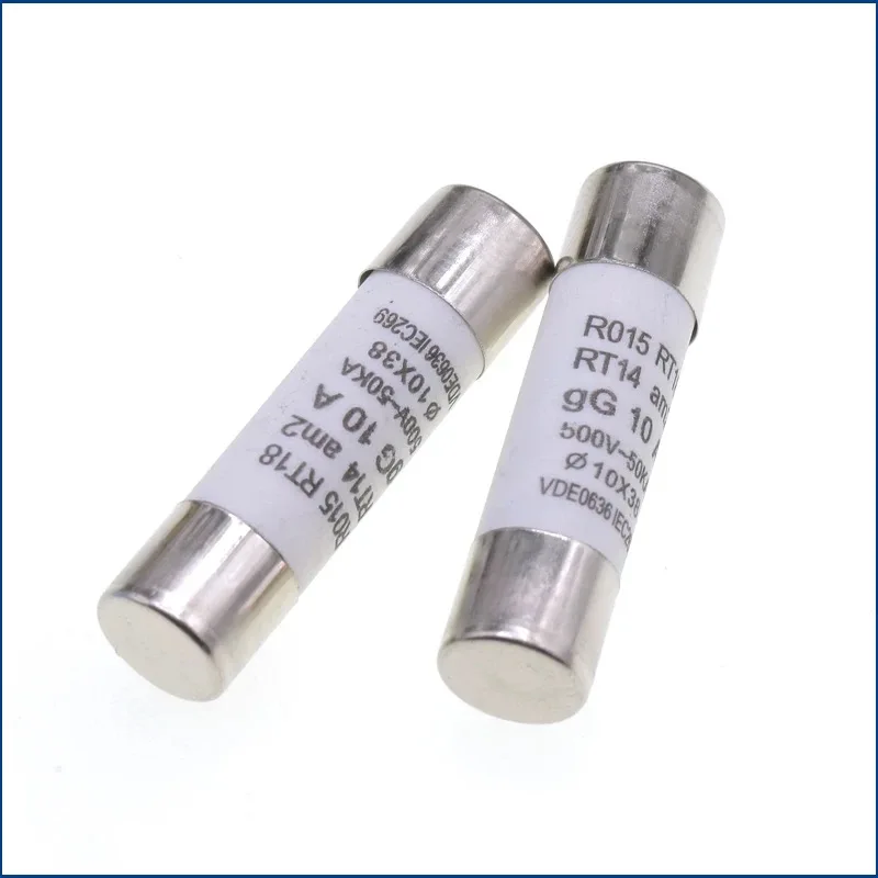 R015 Fusible RO15 Tubo de fusible de cerámica 10X38 RT18 1A 2A 3A 5A 6A 10A 32A - imagen 3
