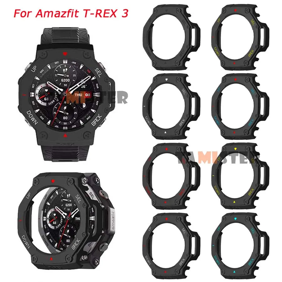 Para Amazfit t-rex 3 funda dura de PC carcasa protectora marco parachoques para Huami Amazfit T Rex 3 accesorios protectores de reloj