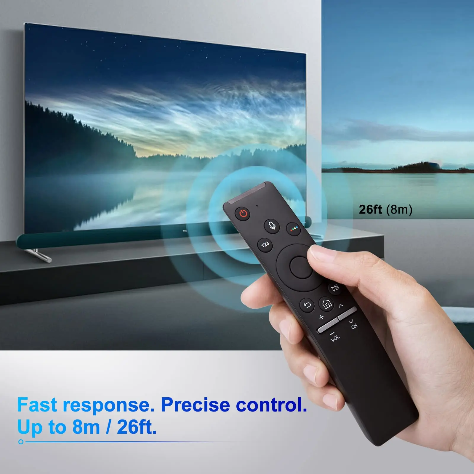 Mando a distancia de repuesto para Samsung Smart TV BN59-1266A Mando a distancia por voz universal para todas las televisores con función de voz Samsung - imagen 4