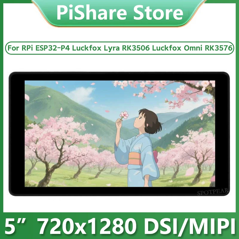 Raspberry Pi 5 pulgadas DSI MIPI LCD pantalla táctil de 5 pulgadas 720x1280 para Luckfox Lyra RK3506/ESP32-P4/Luckfox Omni3576 - imagen 2