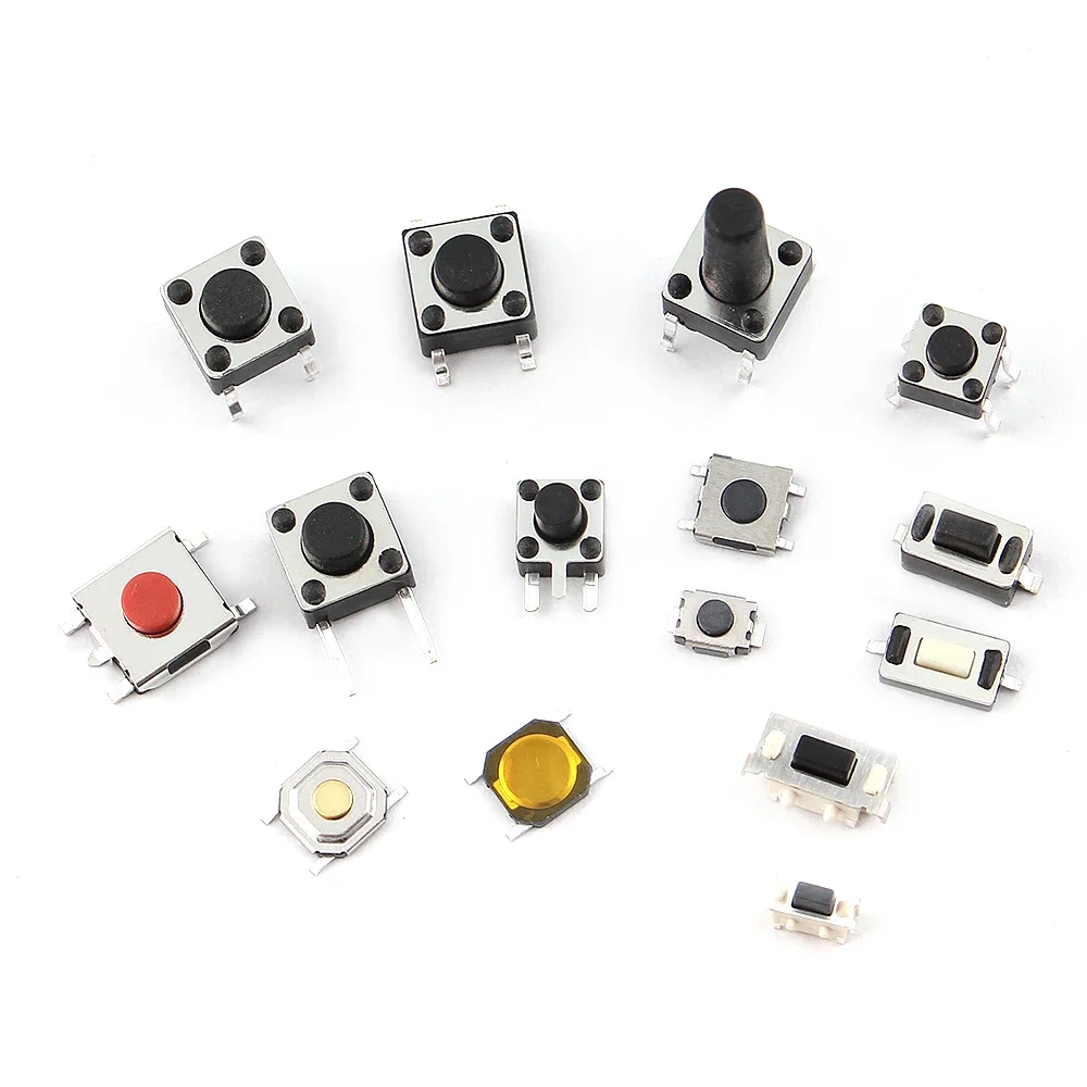 125/140 Uds interruptor de botón táctil DIP SMD Micro interruptor Kit 14 valores 25 valores Micro botones Kit de componentes táctiles, para juguete de TV - imagen 3