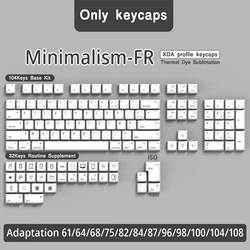 XDA Keycaps PBT francés alemán español Reino Unido Abnt2 Keycap para teclado mecánico con diseño ISO teclas de sublimación DE tinte ES DE FR BR