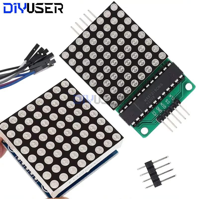 Módulo de matriz de puntos DIYUSER MAX7219, módulo de pantalla de microcontrolador, productos terminados, se pueden unirse para programación arduino - imagen 3