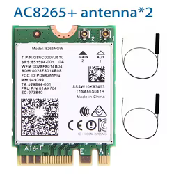 Tarjeta WiFi Intel AC 8265 Dual Band 2,4/5 GHz – Bluetooth 4,2 NGFF