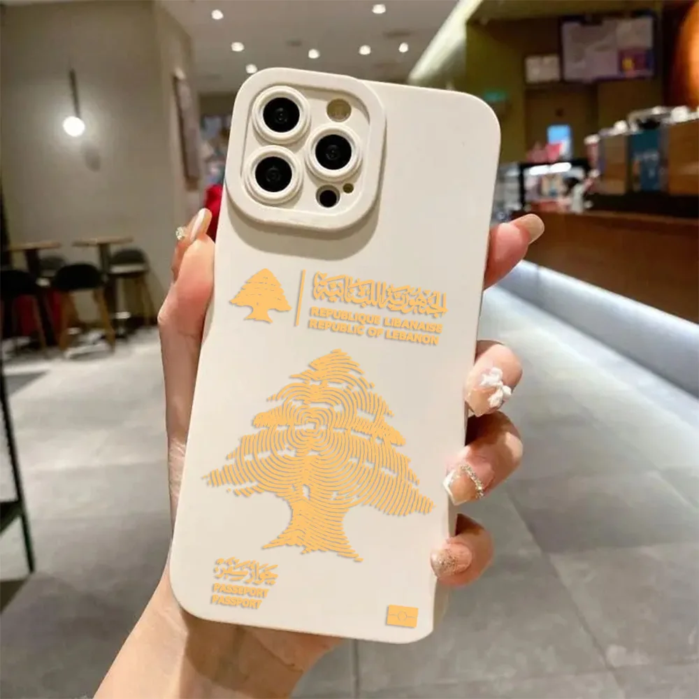 Funda de teléfono con pasaporte del Líbano para Samsung Galaxy S25 S24 S23 S22 S21 S20 Note20 Edge FE Plus Ultra 4G 5G, funda trasera de silicona suave - imagen 3