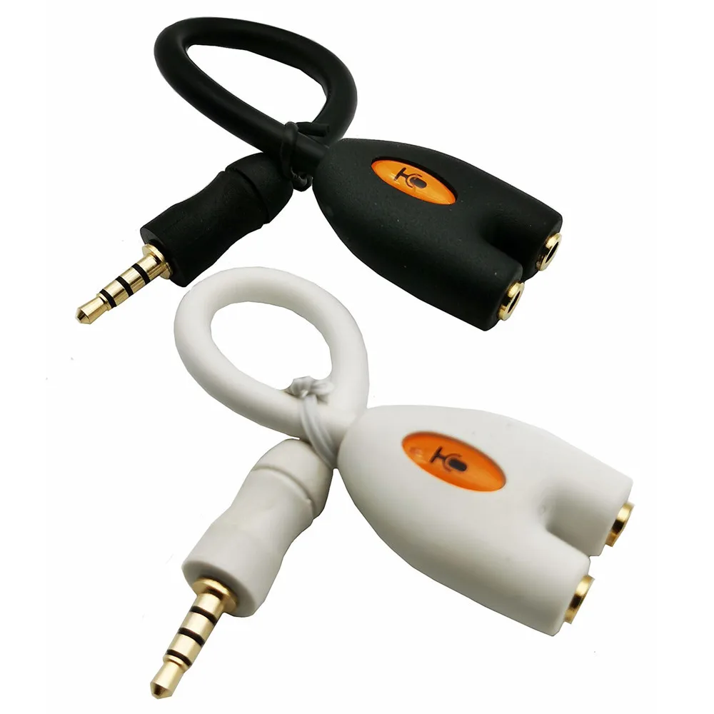 Auriculares de audio uno en dos de alta calidad chapados en oro con micrófono de 3,5 mm, 4 etapas divididas en 2 cables de bares colectores - imagen 5