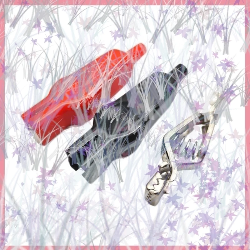 1/2/5set 20A pinzas de cocodrilo enfundadas cables de prueba eléctricos Cable de cocodrilo de doble punta Cable de puente de cucaracha B6 - imagen 3