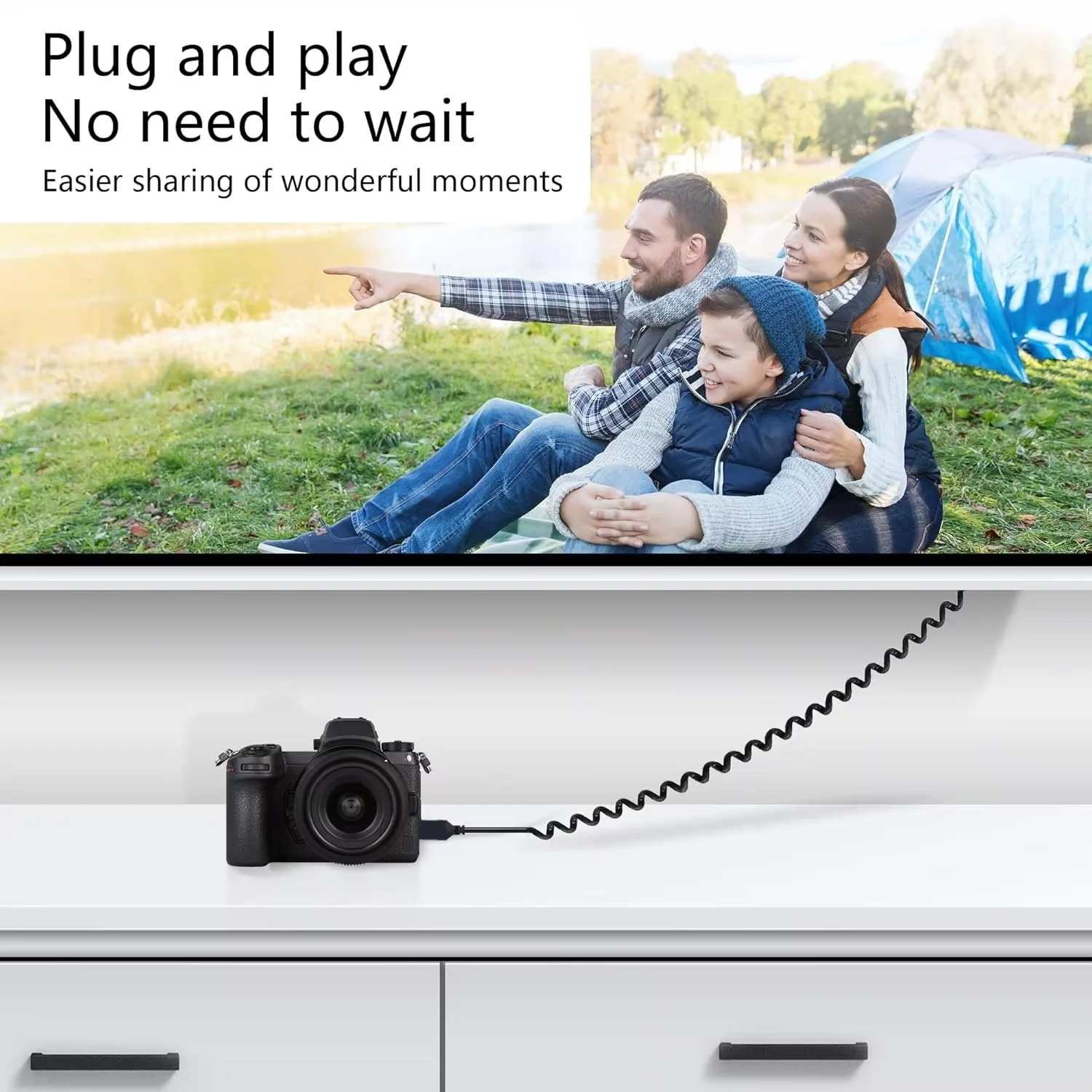 Cable compatible con HDMI 1,4 ángulo izquierdo/derecho Mini o Micro HDMI Cable Flexible de rizo de resorte compatible para tableta DSLR Monitor HDTV - imagen 2