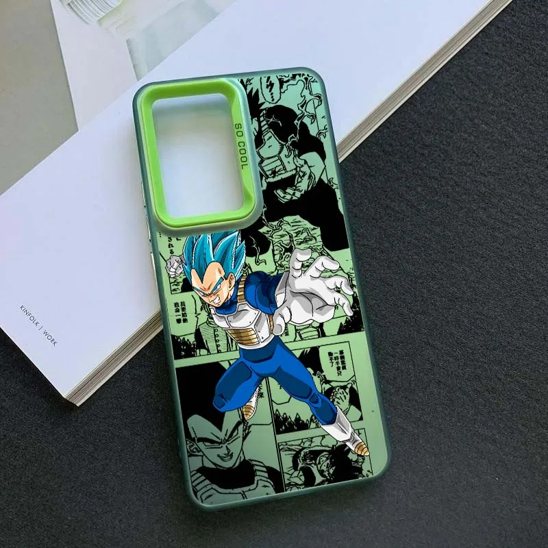 Anime japonés d-dragon Ball Vegeta para Redmi 14 13 12 11 10 9 9T 8 8A funda de teléfono plateada Ultra colorida - imagen 4