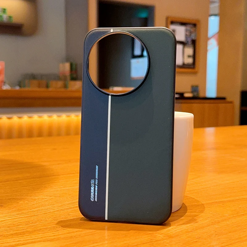 Funda para Realme GT8 Pro elegante cuero PU colorido fluorescente Color a juego Hardware bisel cubierta dura para Realme GT8 Pro - imagen 4