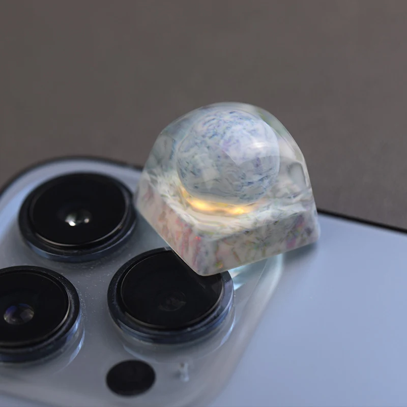 Teclas de resina impresas en 3D, Pluto GJ504b, Lucy Planet, Teclado mecánico Mx Switch, translúcido, personalizado - imagen 2