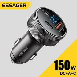 Essager Cargador de Coche USB Tipo C Rápido Pantalla Digital