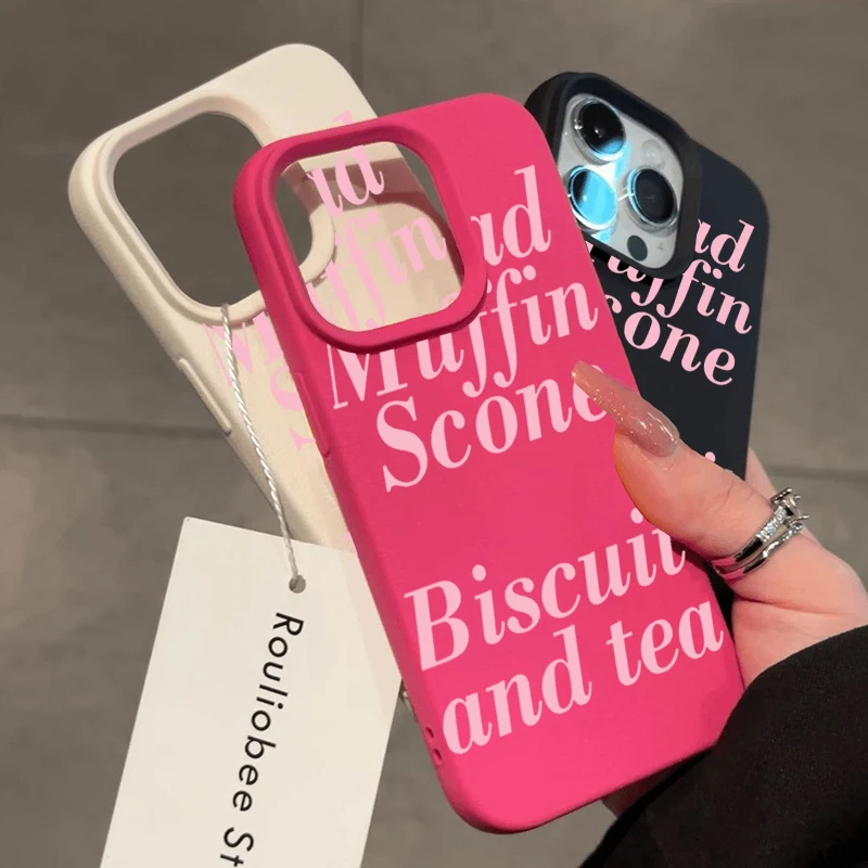 Funda de teléfono suave con diseño de lichi inglés rosa para iPhone 17 Pro Max 17 Air, funda para iPhone 16 15 Pro Max 14 Plus 13 12 11 XS XR - imagen 4