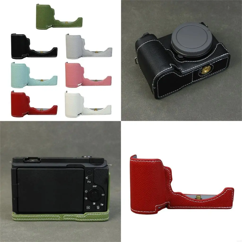 462E Base cámara absorción choque para ZV-E10 II Cuerpo contorneado Puerto prevención rasguños Accesibilidad