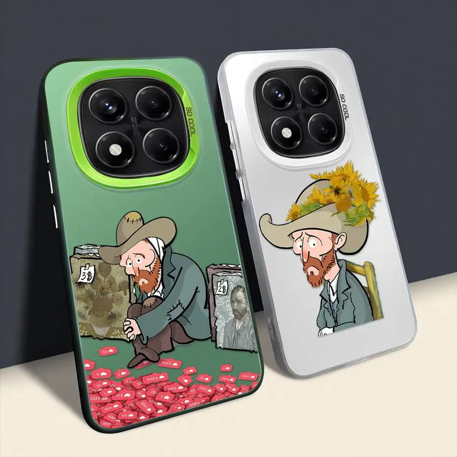 Funda trasera de teléfono para Xiaomi Redmi Note 13 12 11 10s 14 Pro Plus 11s 12s 9s 10Lite Van Gogh flor creativa - imagen 2