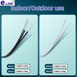 Cable Fibra Óptica FTTH Monomodo para Interior y Exterior