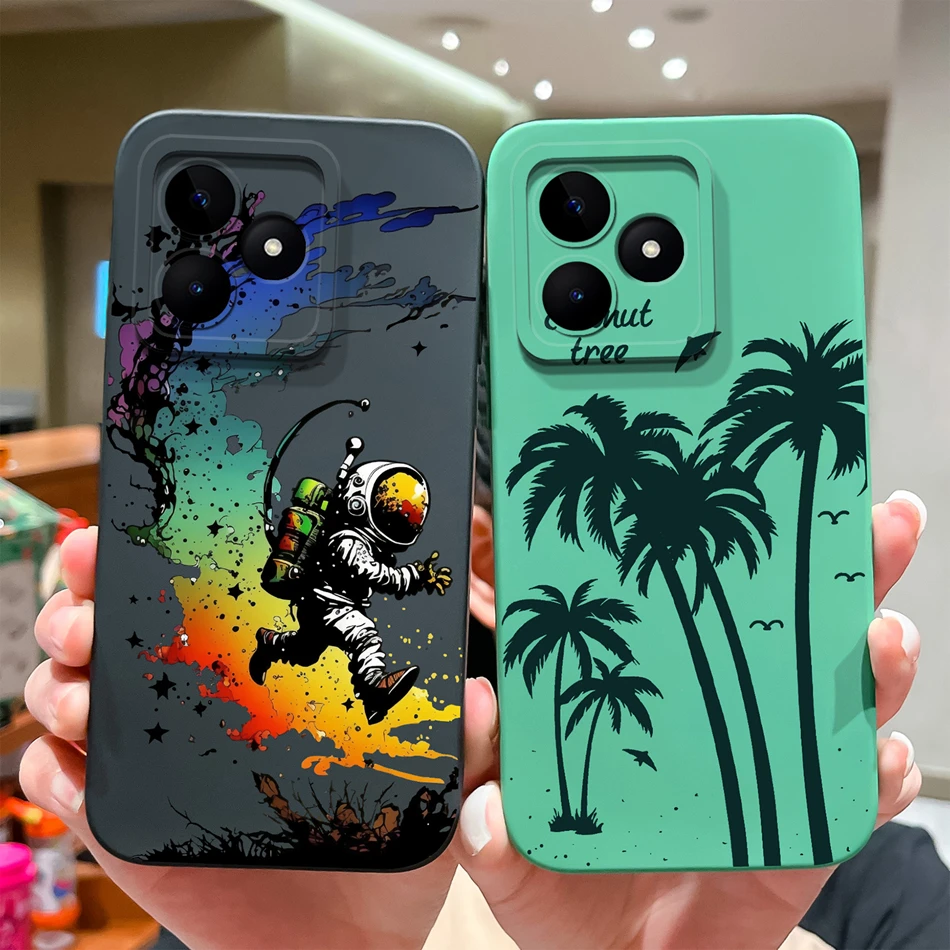 Para Realme Note 50 funda para Realme Note 60 funda de teléfono lindo gato protección completa contraportada suave parachoques de silicona líquida para - imagen 4