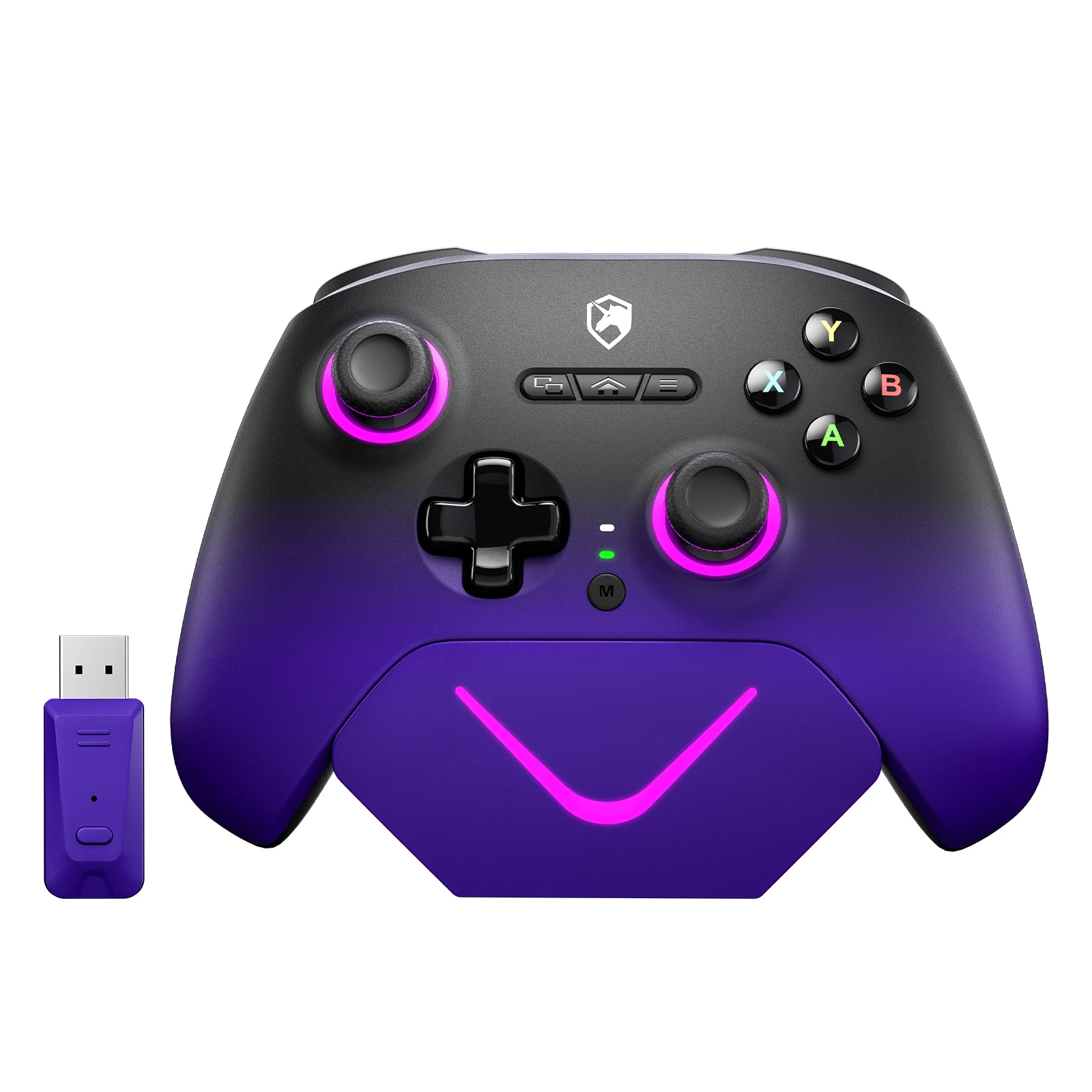 Controlador de juego inalámbrico ECHTpower, joystick de efecto Hall adecuado para PC, Switch, Android, IOS con controlador base