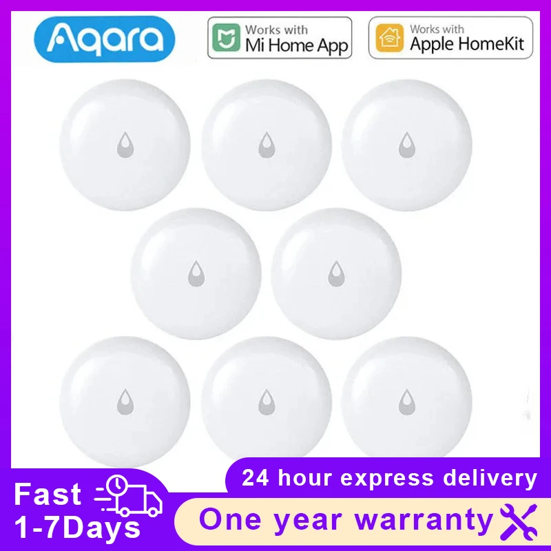 Aqara-Sensor de fugas de agua Zigbee, Detector de inmersión de agua, alarma, Sensor de remojo de seguridad, hogar inteligente, funciona con Mi Home Homeki - imagen 2