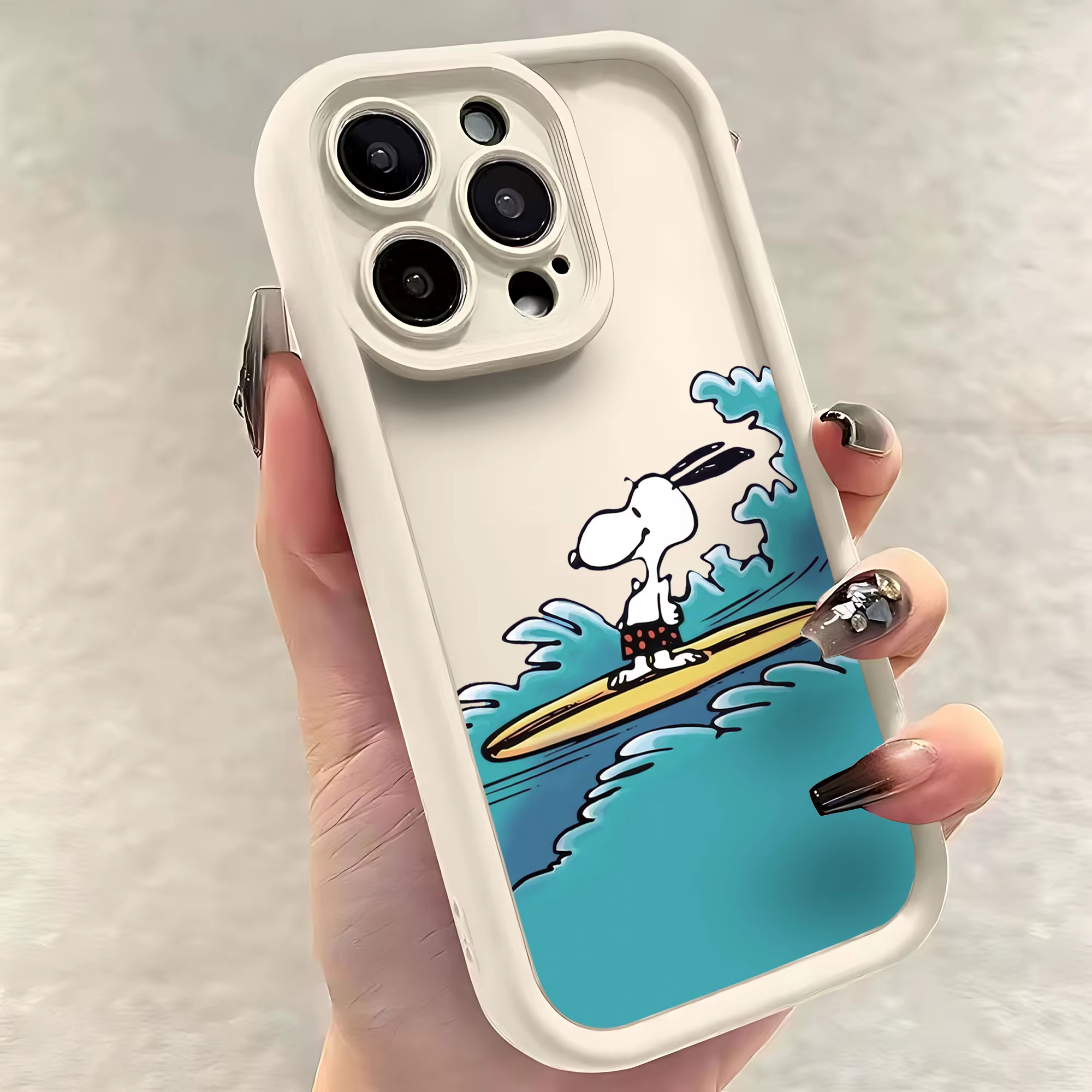 Funda de teléfono Surfing Funny S-snoopy para IPhone 16 15 14 13 12 11 Pro Max Mini XR XS X 7 8 Plus, funda trasera suave de TPU - imagen 5