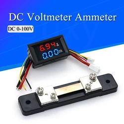 Voltímetro Amperímetro Digital de Panel LED Dual Azul/Rojo