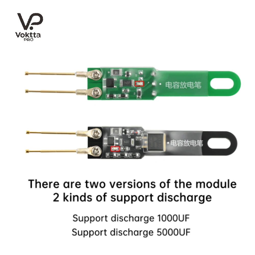 Bolígrafo de descarga de condensador 1000UF/5000UF con indicador LED herramienta de descarga automática sin polaridad para seguridad de reparación electrónica - imagen 2