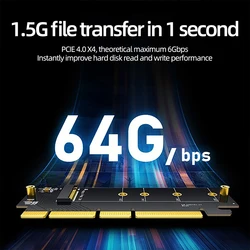 Adaptador PCIe a M.2 NVMe SSD para expansión interna en PC