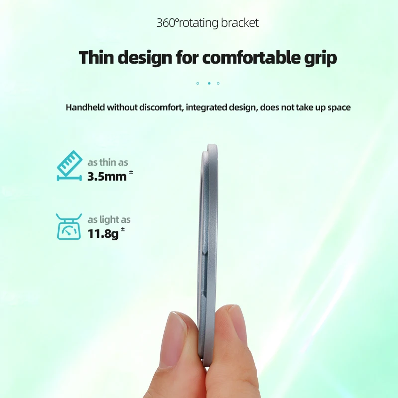 Soporte para teléfono móvil con purpurina, anillo con agarre, espejo redondo, soporte para teléfono móvil para iPhone, Samsung, Xiaomi, soporte Universal para teléfono - imagen 5