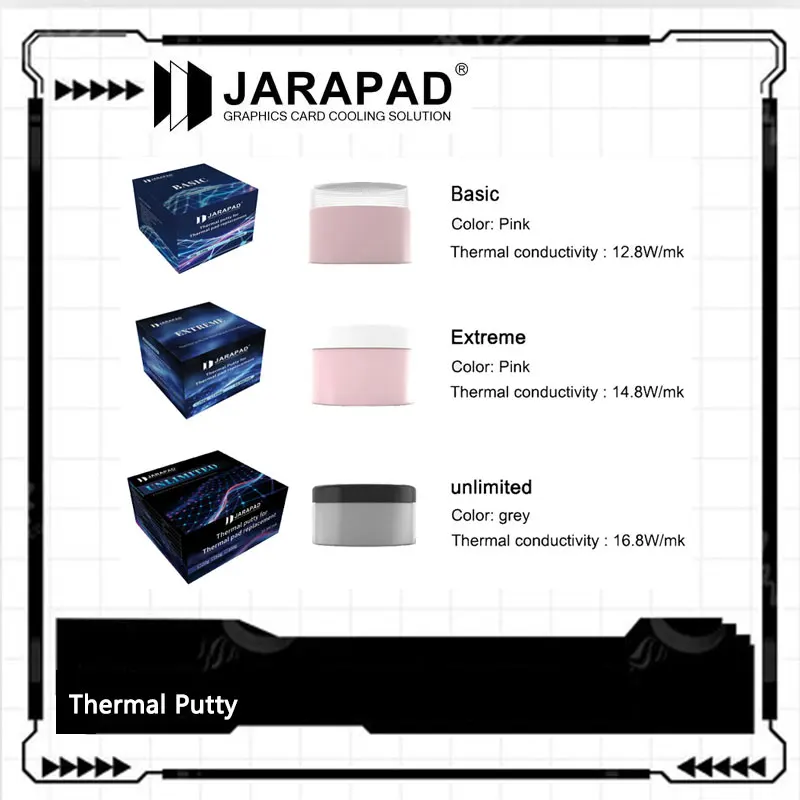 Masilla térmica JARAPAD para procesador VGA GPU IC, enfriamiento rápido, conductor no eléctrico, no curativo y sin sangrado