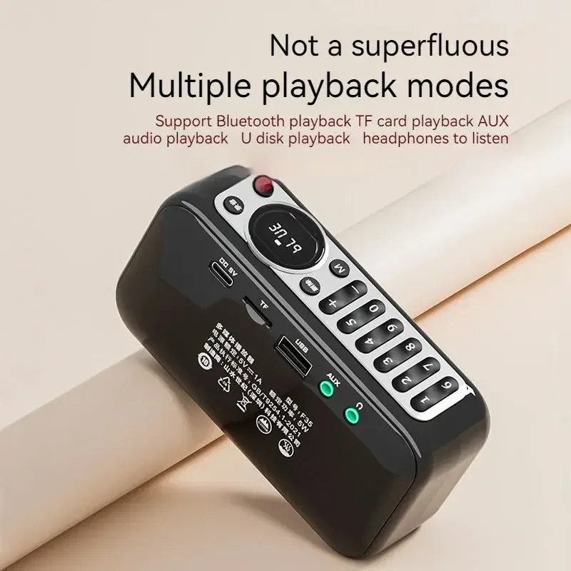 SANSUI F35 Radio FM altavoz inalámbrico Bluetooth multifunción Mini caja de sonido portátil para exteriores calidad de sonido HiFi con tarjeta TF USB - imagen 2