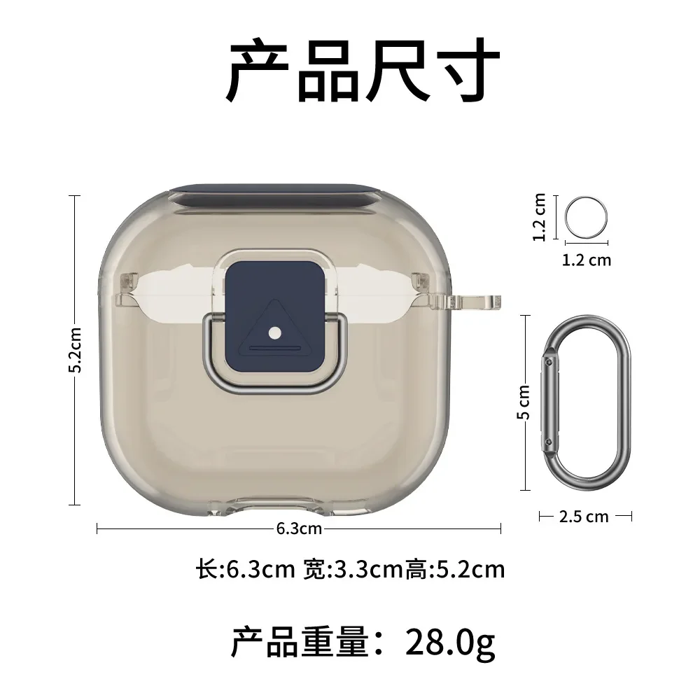 Para Apple Airpods 4 funda para auriculares funda de lujo a prueba de golpes funda para auriculares con llavero para Airpods Pro 2 funda accesorios - imagen 4