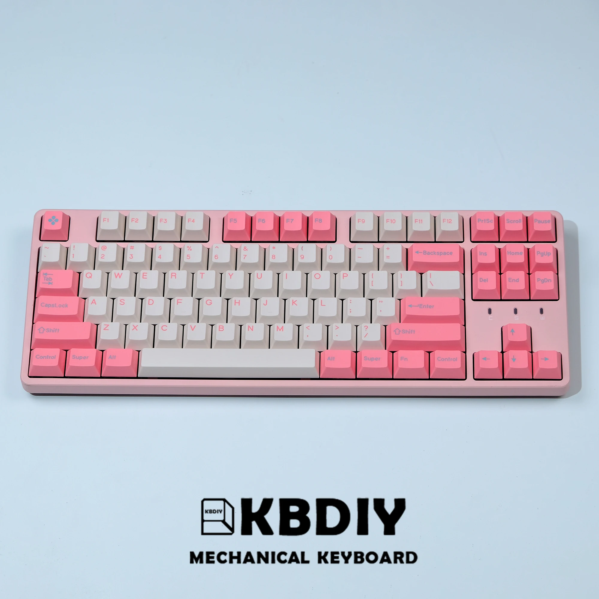 KBDiy-teclas PBT Cherry Profile GMK Valentine para teclado mecánico, teclas rosas de doble disparo, teclas ISO 160 personalizadas para interruptor MX - imagen 3