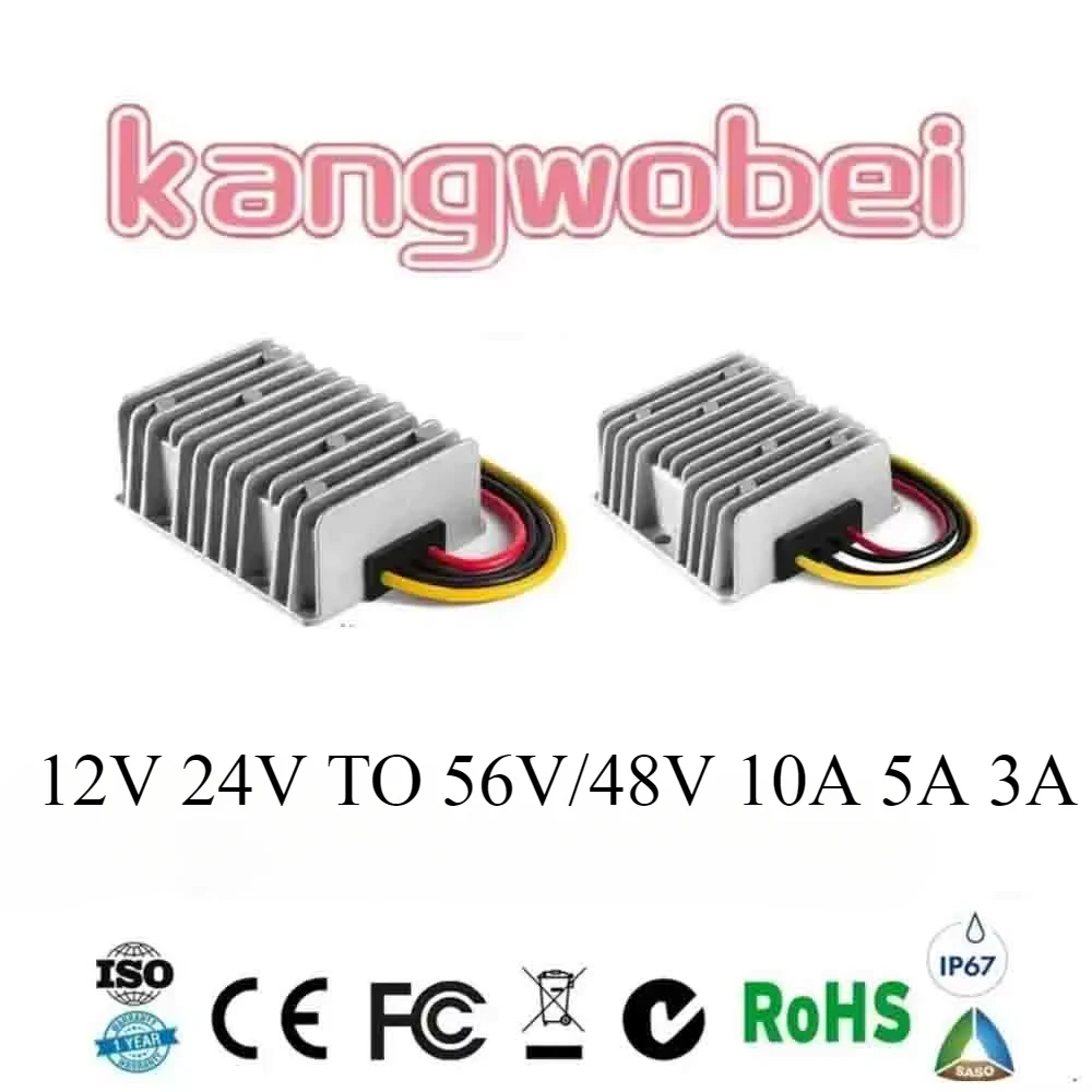 Convertidor de refuerzo para baterías auxiliares o automotrices, 12V, 24V a 58V, 56V, 48V, 30A, 20a, 10A, 5A, 3a