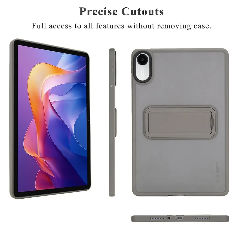 Funda suave transparente de TPU para Xiaomi Redmi Pad2 de 11 pulgadas, carcasa trasera acrílica a prueba de golpes con soporte para tableta para Redmi Pad 2 2025