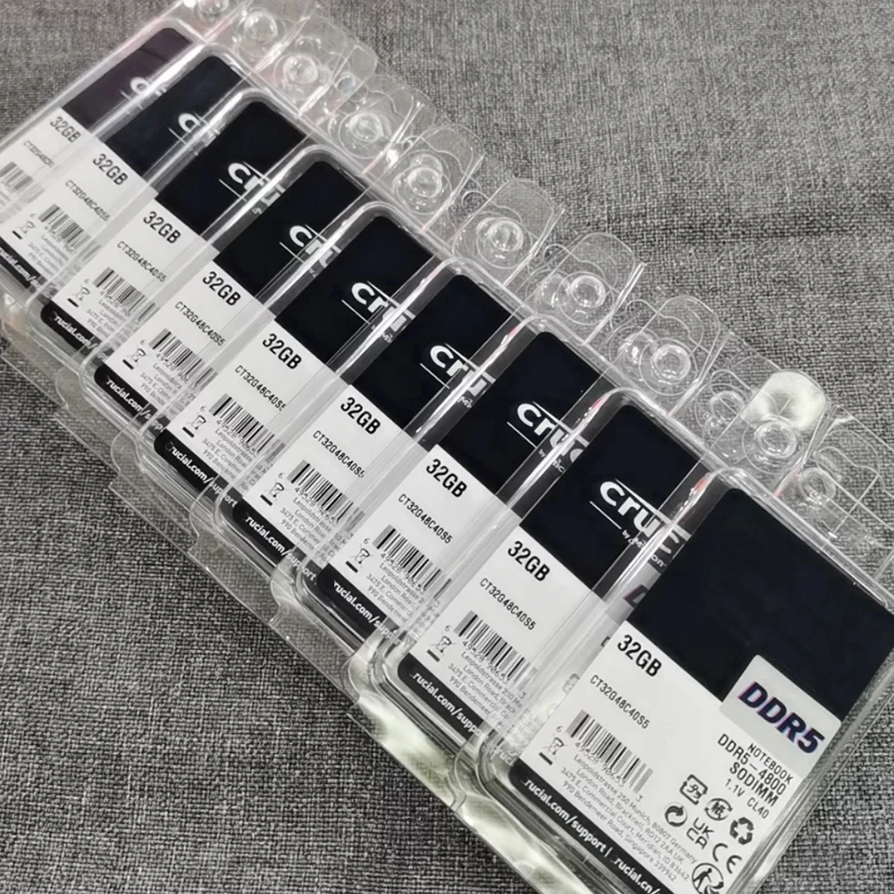 1 Uds 32GB DDR5 4800MHz SODIMM portátil RAM memoria para portátil envío rápido alta calidad CT32G48C40S5 1,1 V - imagen 5